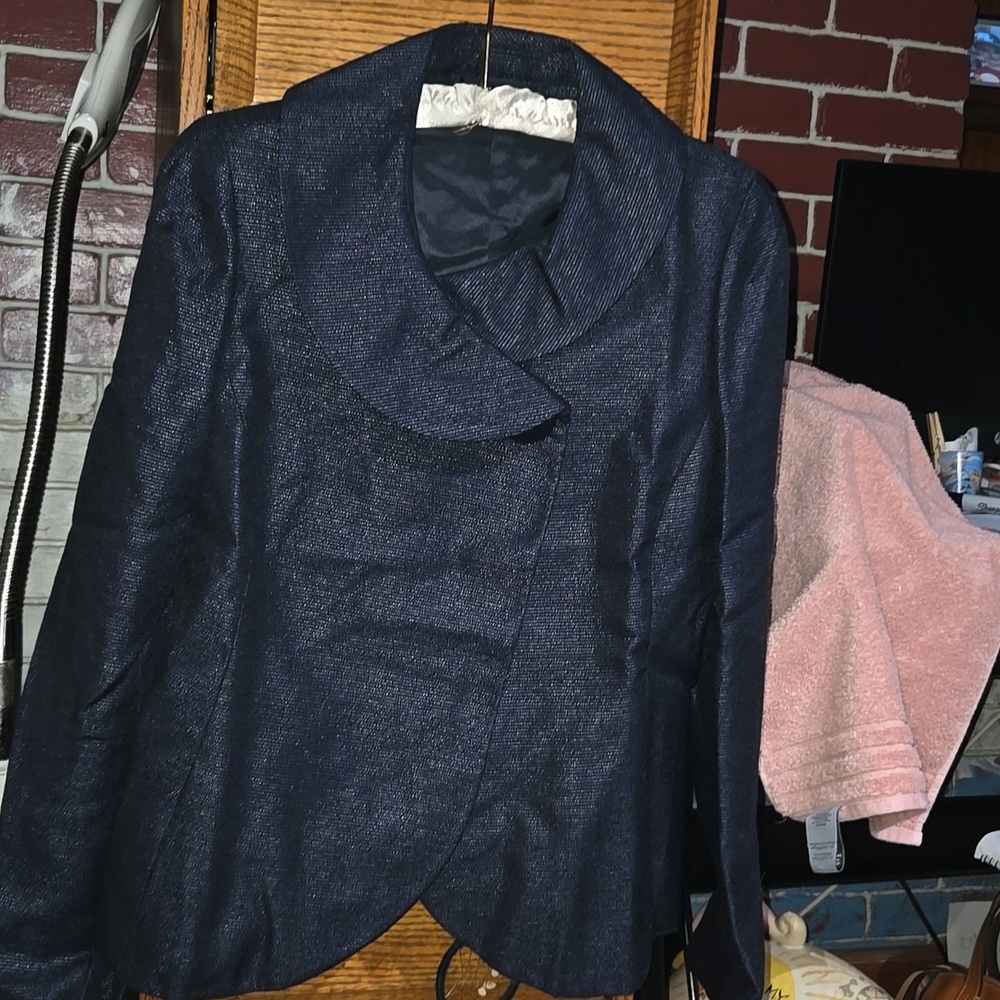 Ellen Tracy Black Textured Dress Jacket